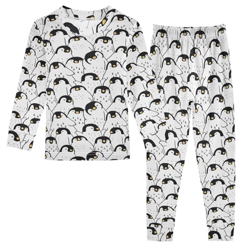 JHKKU Penguin Pajamas Set Cotton 2 Piece Soft Comfy Pjs Long Sleeve Lounge Sleepwear 24M