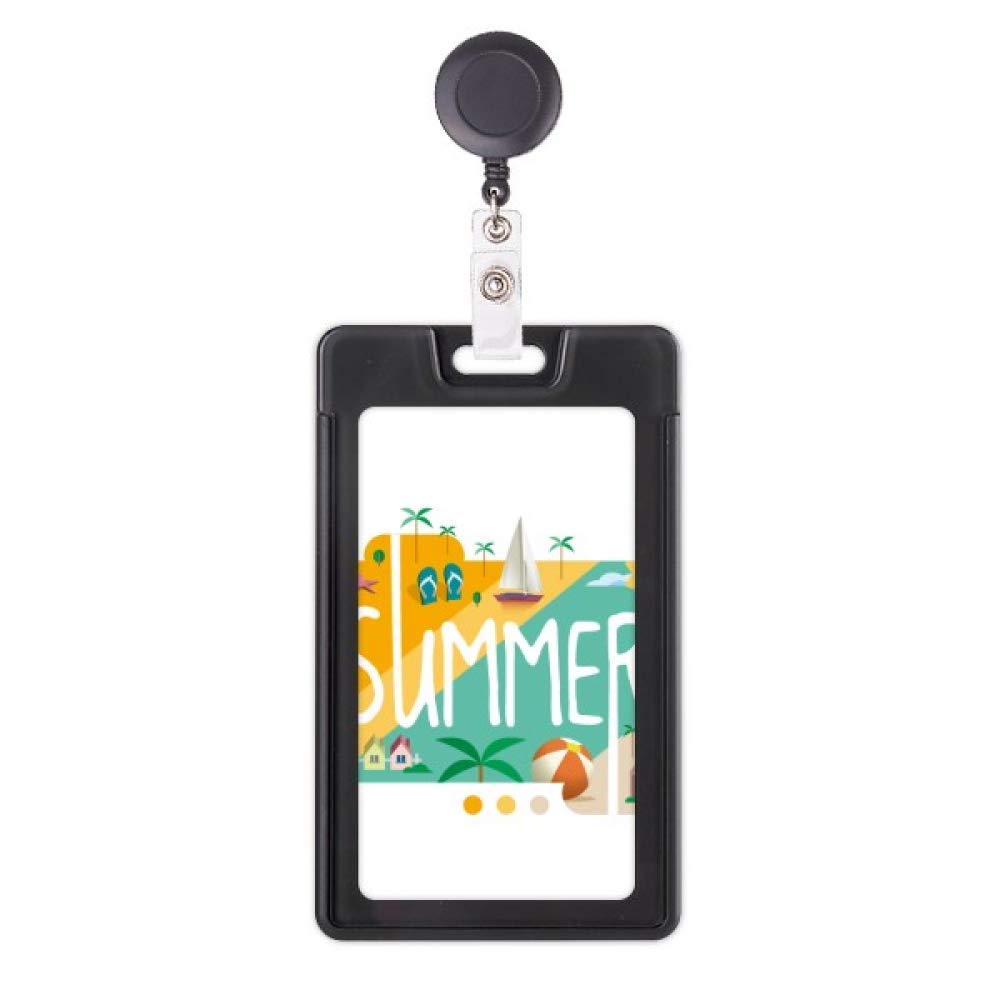 Funda retráctil para tarjetas de identificación con estampados alegres de verano 5