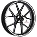 Autodomy Confezione Adesivi Set Completo di Cerchi Strisce per Moto per 2 Ruote da 15" a 19" Pollici Design Sportivo (Bianco)