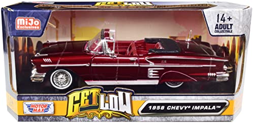 Modelo 1/24 Chevy Impala Convertible 1958 Rojo miniatura 2