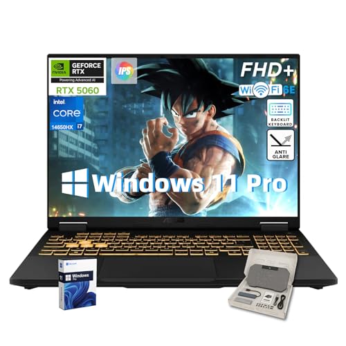 ASUS TUF F16 Gaming Laptop | GeForce RTX 5060 GDDR7 | visualización antirreflejos FHD+ de 16 pulgadas | Intel 16-Core i7 14650HX | KB retroiluminada | Reconocimiento facial | Win 11 Pro | Accesorios |