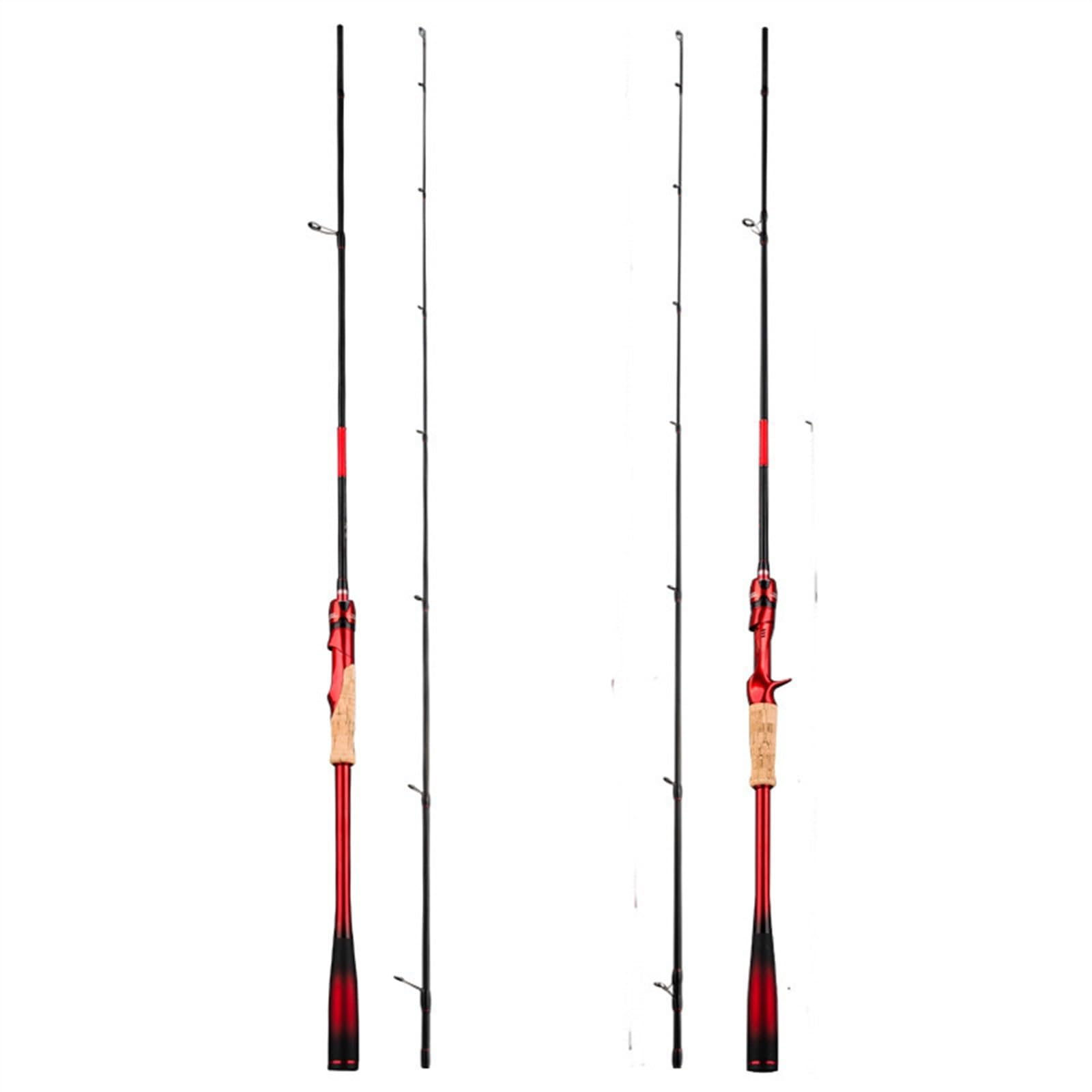 Canne da pesca Canna da pesca in fibra di carbonio Spinning/casting canna da pesca esca peso 1,8 m canne da pesca ultraleggere e veloci for laghetto artificiale Barre da pesca da viaggio (Color : Roo
