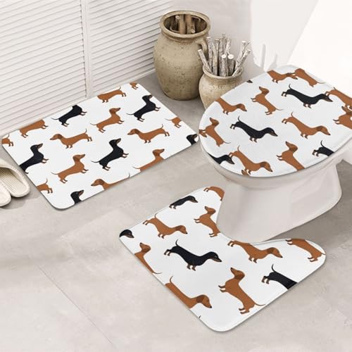 Tapis de bain antidérapants et absorbants ensemble de douche coloré - 2