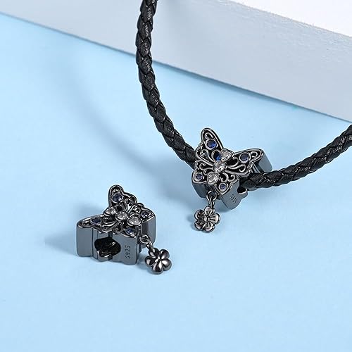 Miniatura 4 de BEEUVIP Bonito dije de corazón de animal natural de plata de ley 925 para pulseras y collares con circonita cúbica 5A regalo de cumpleaños día de la