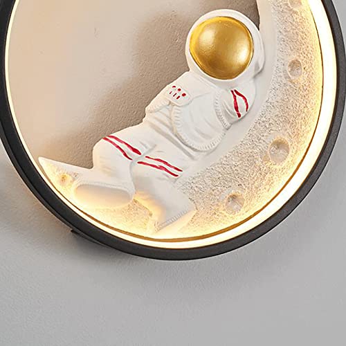 Aplique de pared de luna para habitación infantil con astronauta LED 5