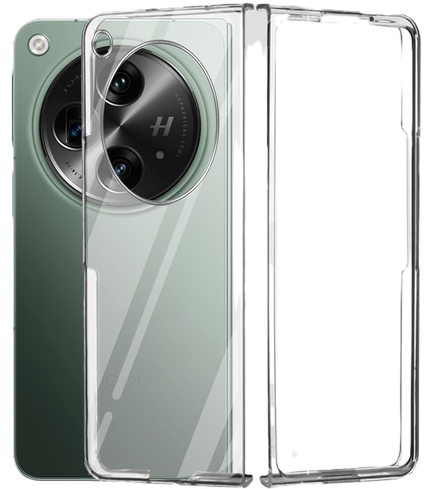 JANAK RAJ Hard Crystal Clear Back Case Cover Compatible with OnePlus Open 5G / Oppo Find N3 | Feather Thin | 100% Transparent Clarity | Non Yellowing | Ultra Light Weight | Scratch Resistant PC
