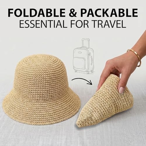 Sombrero Bucket de Paja para Mujer miniatura 6
