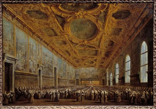 Tableaux graffiti art mural poster décoration salon Francesco Guardi doge 60x90cm