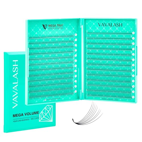 VAVALASH Premade Fans Eyelash Extensions 6D 8D 10D 16D 0.05 0.07 Thickness C/D Curl Premade Narrow Fans Lash Extensions 8-15mm Mixed Length Thin Base Handmade Volume Lash Extensions (8D,0.05-D-8-15MM)