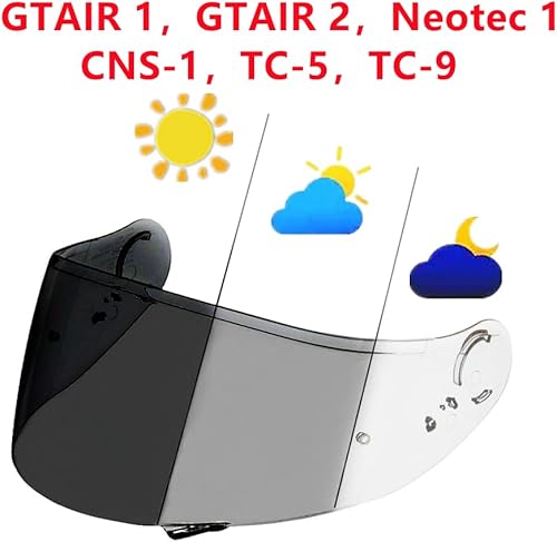 Miniatura 2 de Visera de casco fotocromático para SHOEI GT Air12 Neotec CNS-1 TC-59 X14 Z7 CWR1 Xspirit Z8 X15 RF1400 CWR-F2 NXR12 (GT transparente)