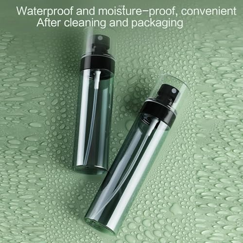 Image of 100ml Fine Mist Spray Bottle for Hair, Skin Care & Cleaning | Refillable Black Plastic Mini Spray Bottle | Leak-Proof Travel Spray for Salons, Plants, Face Mist & Home Use (Black 100ml - (2)