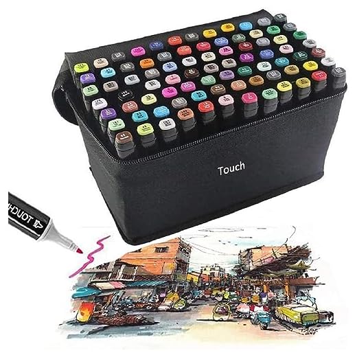 Rotulador de 80 Colores, Marker Pen Creativos Marcador Manga, Doble Cabeza Graffiti Pen Sketch Marker Set para Principiantes Estudiante Artista Cómico Diseño Escuela Dibujo