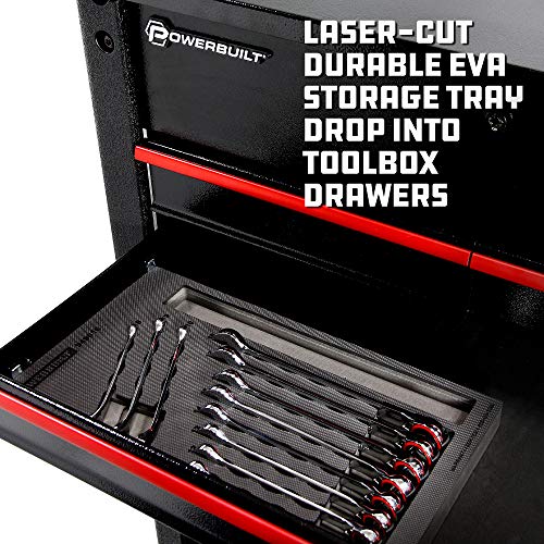 Powerbuilt 11 Piece Metric Reversible Ratcheting Combination Wrench Set, Ratchet With Switch Control, Organization Tray - Pro Tech Series 949016 #TOP4