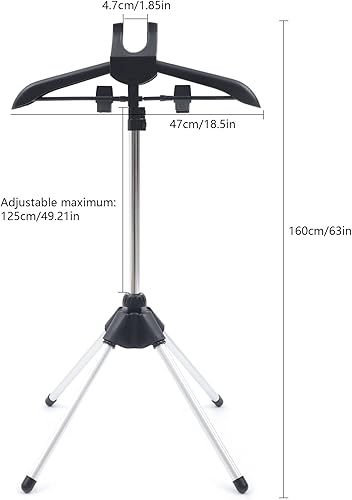 Miniatura 4 de Estante de vapor de ropa de mano para prendas de vestir,Colgador de capa de vapor de tela de pie,Altura ajustable,Ropa de soporte de vapor