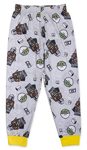 Lego Star Wars Boys' Pajama, Baby Yoda Grogu 2 Piece Pj Set,100% Polyester, Black Grey, Size 8 #TOP2