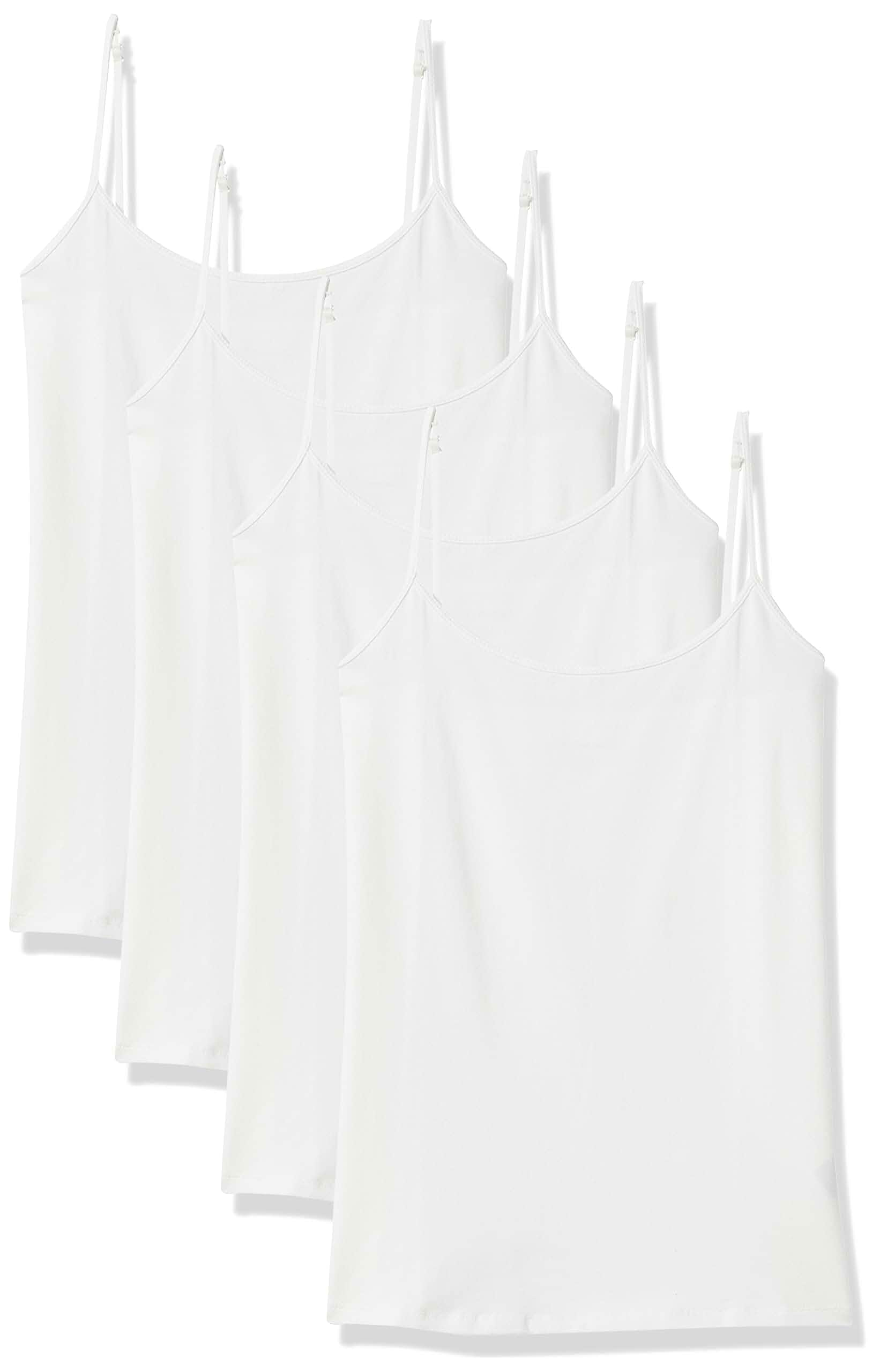 Amazon Essentials Women's Slim-Fit Camisole for Layering and Everyday Wear, Pack of 4 Slim Fit