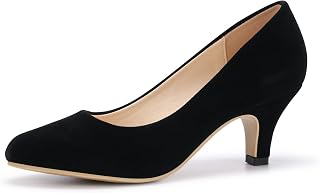 Women's Court Shoes Kitten Heels Wide Bridal Work Office Wedding Party Low Heel Pump Slip On Shoes