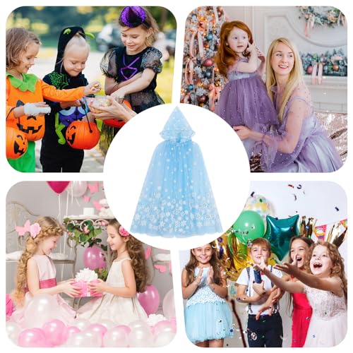 Capa de princesa con capucha para niñas PHOGARY miniatura 6