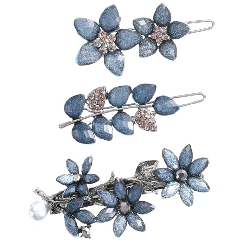 Set de 3 Clips Vintage con Strass para Cabello 2 Pulgadas miniatura 1