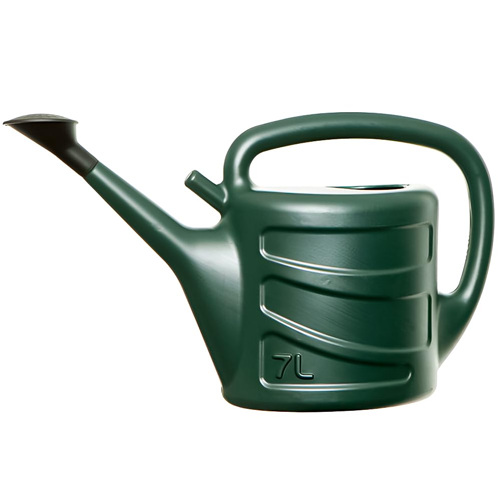 Karrma Ltd. Watering Can 7 Litre – Lightweight Plastic Garden Watering Can with Detachable Sprinkler Rose, Indoor & Outdoor Plant Watering, Green
