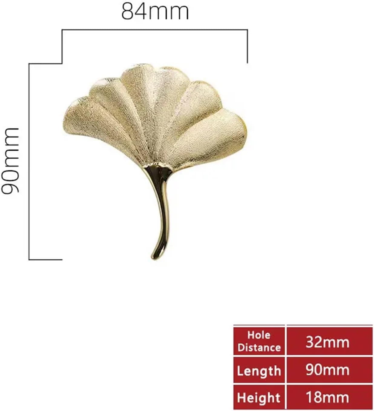 EVURU Room Cabinet Wardrobe Door Handles Drawer Knobs Creative Handle Hardware 1Pcs (Color : Gold Leaf S)