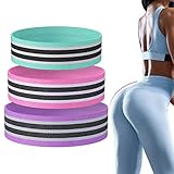 Segura y duradera: la banda de fitness está hecha de 100% material elástico de poliéster y algodón de látex de alta calidad, que es no tóxico, insípido e inofensivo para la piel, por lo que las bandas de resistencia no se mueven ni se enrollan durante el uso. No solo engrosamiento, antideslizante y de alta resistencia, sino también agradable al tacto, duradero y estable.