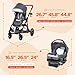 Baby Trend Morph Single to Double Modular Stroller Travel System with EZ-Lift™ Plus Infant Car Seat, Dash Grey