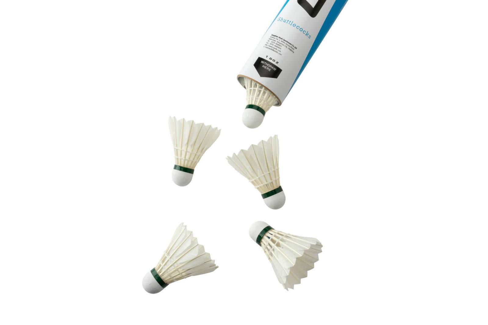 SHENGJIE ERIKO - Paquete de 12 Volantes de bádminton de Plumas de Ganso con Alta Estabilidad y Durabilidad, Bolas de bádminton de Alta Velocidad, Modelo 6