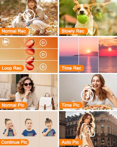 Image of Digital Camera, 5K 80MP Dual Screen, Auto Focus for Beginners Teens | Point and Shoot Camera with 18X Zoom, 32GB Card & 2 Batteries, Great Travel Vlogging Camera for YouTube, White