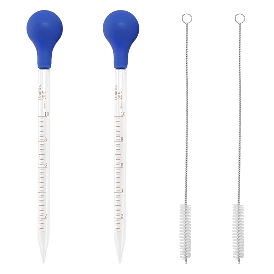 Kit Pipettes En Verre Laboratoire - 5ml/10ml + Éprouvette 100ml + Agitateurs Et Brosses