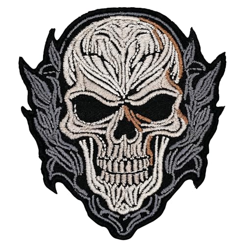 Skull Iron On Patch 3