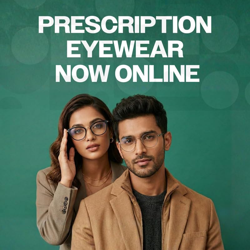 Image of SPECSMAKERS Single Vision Prescription Eyeglasses, Custom Order, Unisex, Large Size, TR90 Material, Above Average Durable Frame, Full Rim Rectangular Design,Frame Model No IPA1619