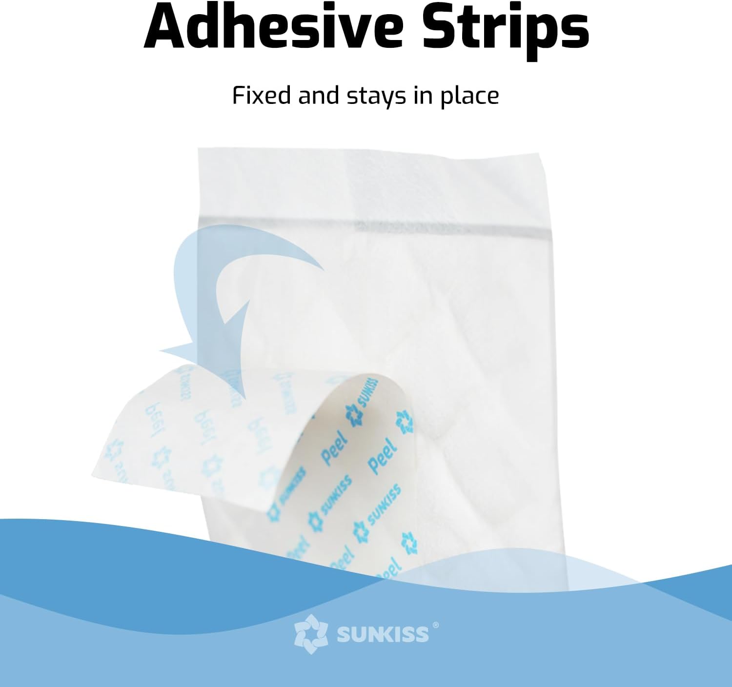 SUNKISS Trustplus Booster Pads 15" x 4", Extra Absorbency for Adult Incontinence Diapers/Underwears, Odor Control, 104 Count (4 Packs of 26)
