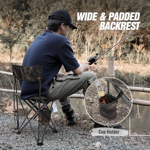 Image of REDCAMP 2 Pack Tall Tripod Chairs for Adults, Folding Lightweight Portable Golf Chairs