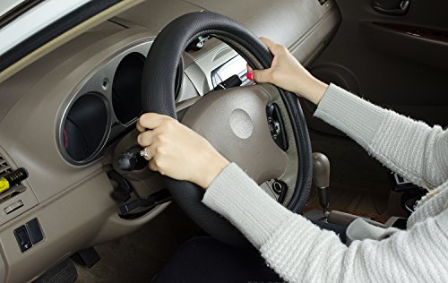 Custom Accessories 38451P Black Memory Foam Soft Grip Steering Wheel Cover #TOP2