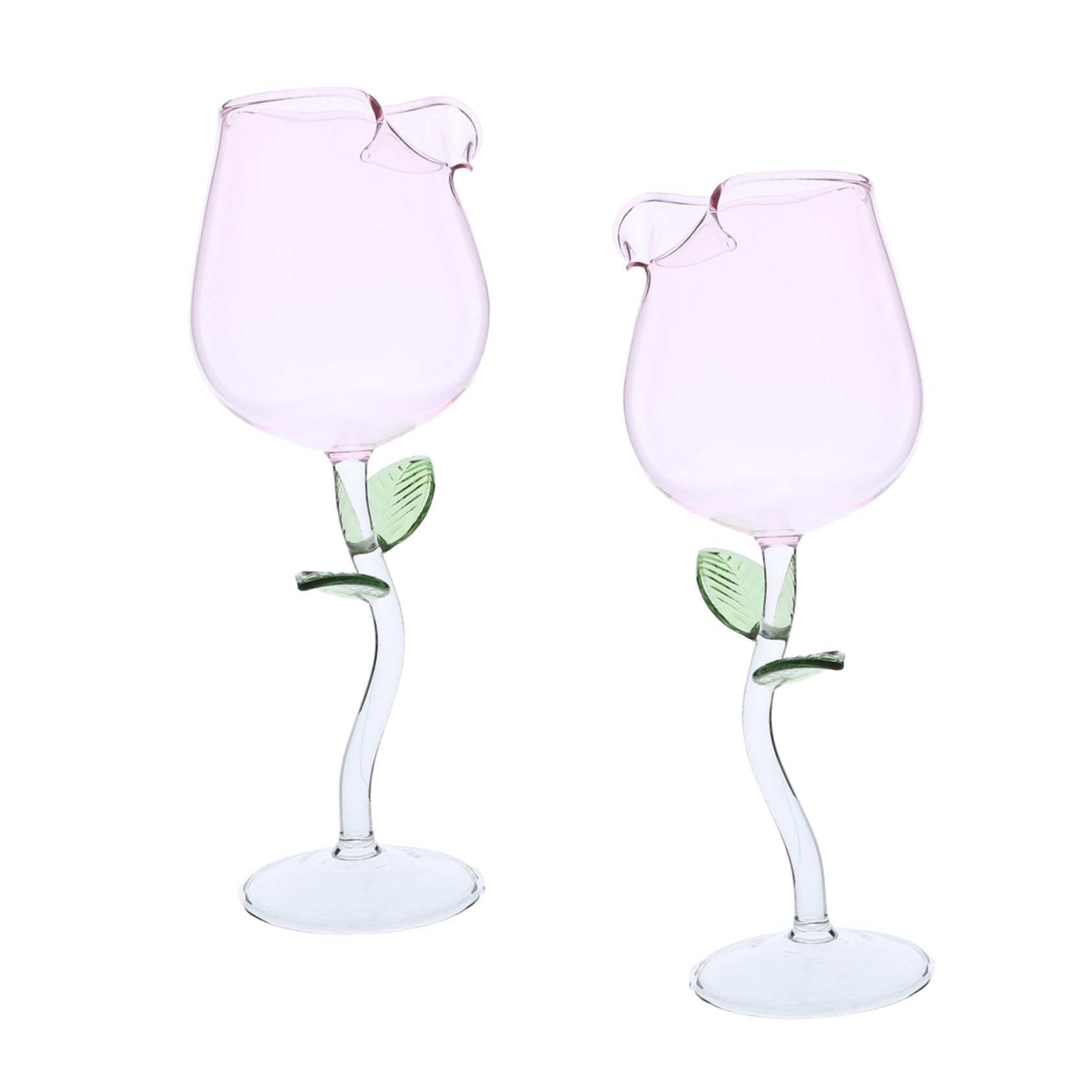 Verres à vin pour mariages et réceptions lot de 2 gobelets chics avec fleurs roses
