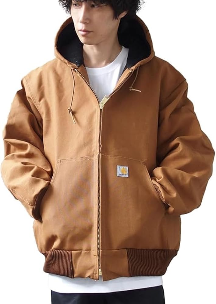 【革タグ】carhartt カーハート アクティブジャケット ブラウン XL 革タグ】carhartt カーハート アクティブジャケット ブラウン XL