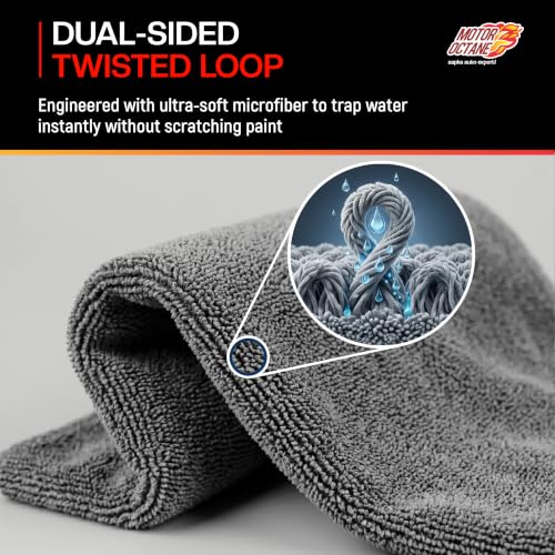 Image of Microfiber Car Cleaning Cloth 1200 GSM | Thick Dual-Sided Towel for Car & Bike | 40x40 cm | Multipurpose Ultra-Soft Edgeless, Lint-Free, Scratch-Free, Fast-Drying, Reusable | Pack of 1