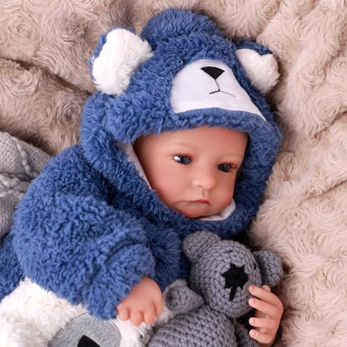 Muñeco Bebé Reborn Aiden 17 pulgadas Vinilo y Silicona miniatura 5
