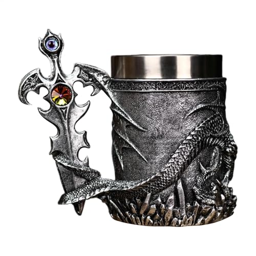 Chope à bière dragon médiéval 600 ml, idée cadeau originale et vintage - 2