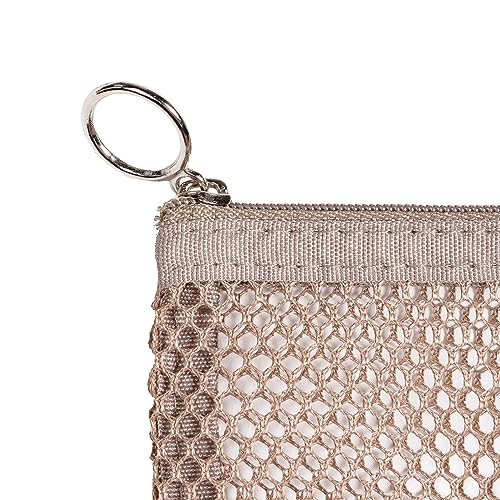 Mesh Travel Shower Caddy Tote Bag For Gym, Swim, Dorms, Bathrooms | 10"X10"X 2.5" | Brown #TOP5