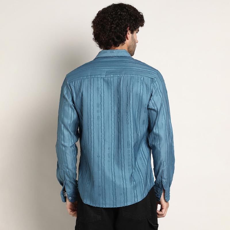 Image of CAHOOT Men's Shirt for Casual Wear | Mid-Rise | Regular Fit | Button Closure | Shirt Crafted with Comfort Fit for Everyday Wear