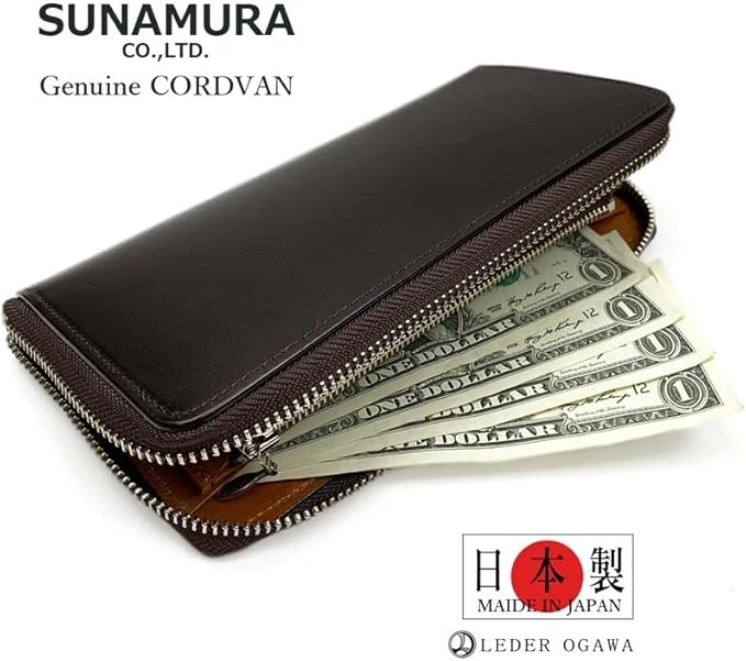 Amazon | 日本製 レーデルオガワ社 コードバン ラウンドファスナー 長