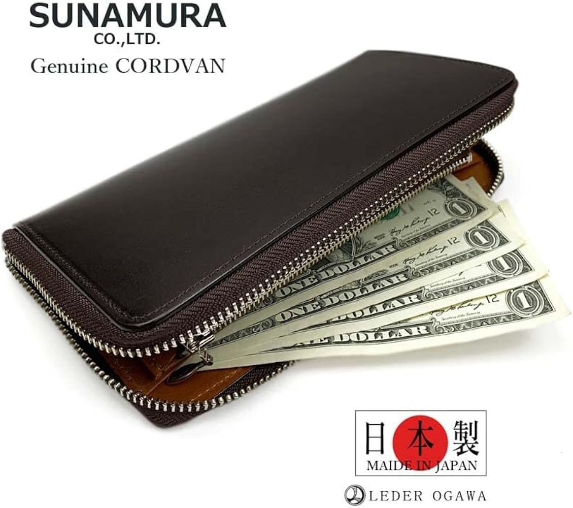 Amazon | 日本製 レーデルオガワ社 コードバン ラウンドファスナー 長