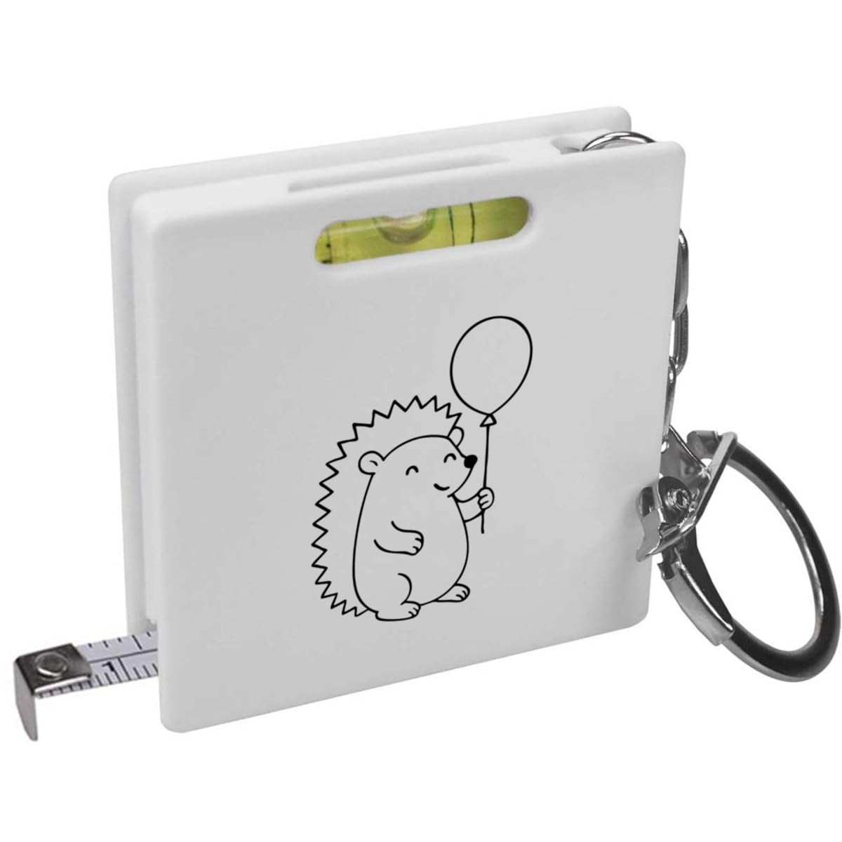 Azeeda 'Party Hedgehog' Keyring Tape Measure/Spirit Level Tool (KM00045678)
