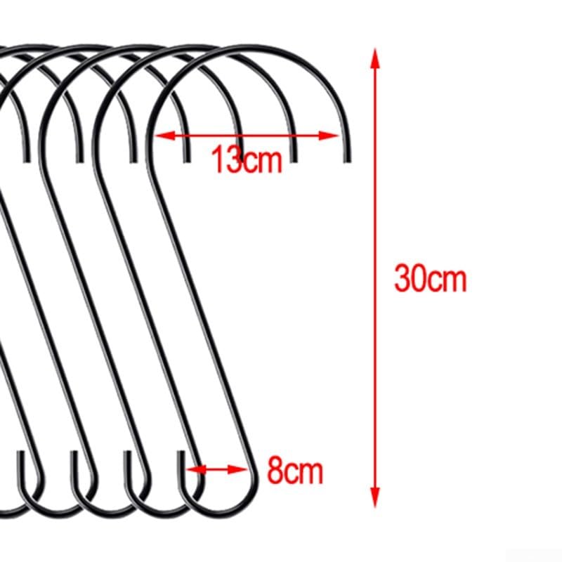 Lot de 10 crochets pour panier de fleurs d'extérieur pour suspendre des plantes, des décorations de jardin et des mangeoires à oiseaux en fer pour terrasse, balcon (noir)
