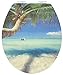 Produktbild Sanwood WC Sitz mit Softclose Deckel - Tiefenwirkendes 3D Motiv Tropical - Antibakterieller Toilettendeckel mit Holzkern und Absenkautomatik  Durchdachte Scharniertechnik