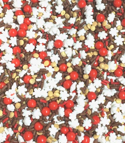 image for Sprinkle Deco Happy Christmas Holiday Reindeer and Snowflakes Themed P