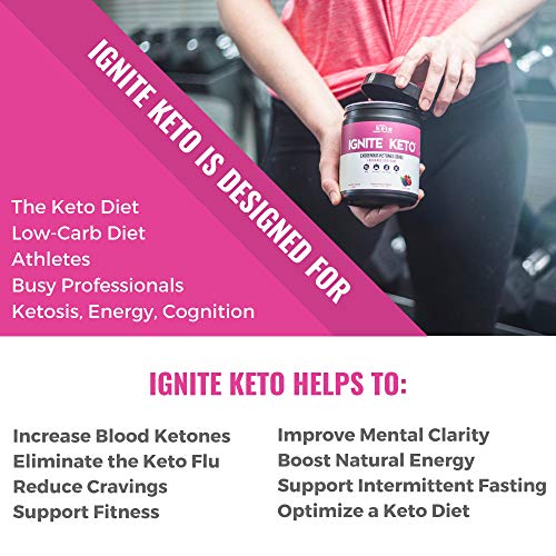 Ignite Keto Energy Supplement - 12g BHB Salts Plus Organic Caffeine - Ketone Drink for Ketosis, Energy, and Focus - Fuel a Ketogenic Diet - Best Beta Hydroxybutyrate Ketones Drink Powder Mix - Thumbnail 7