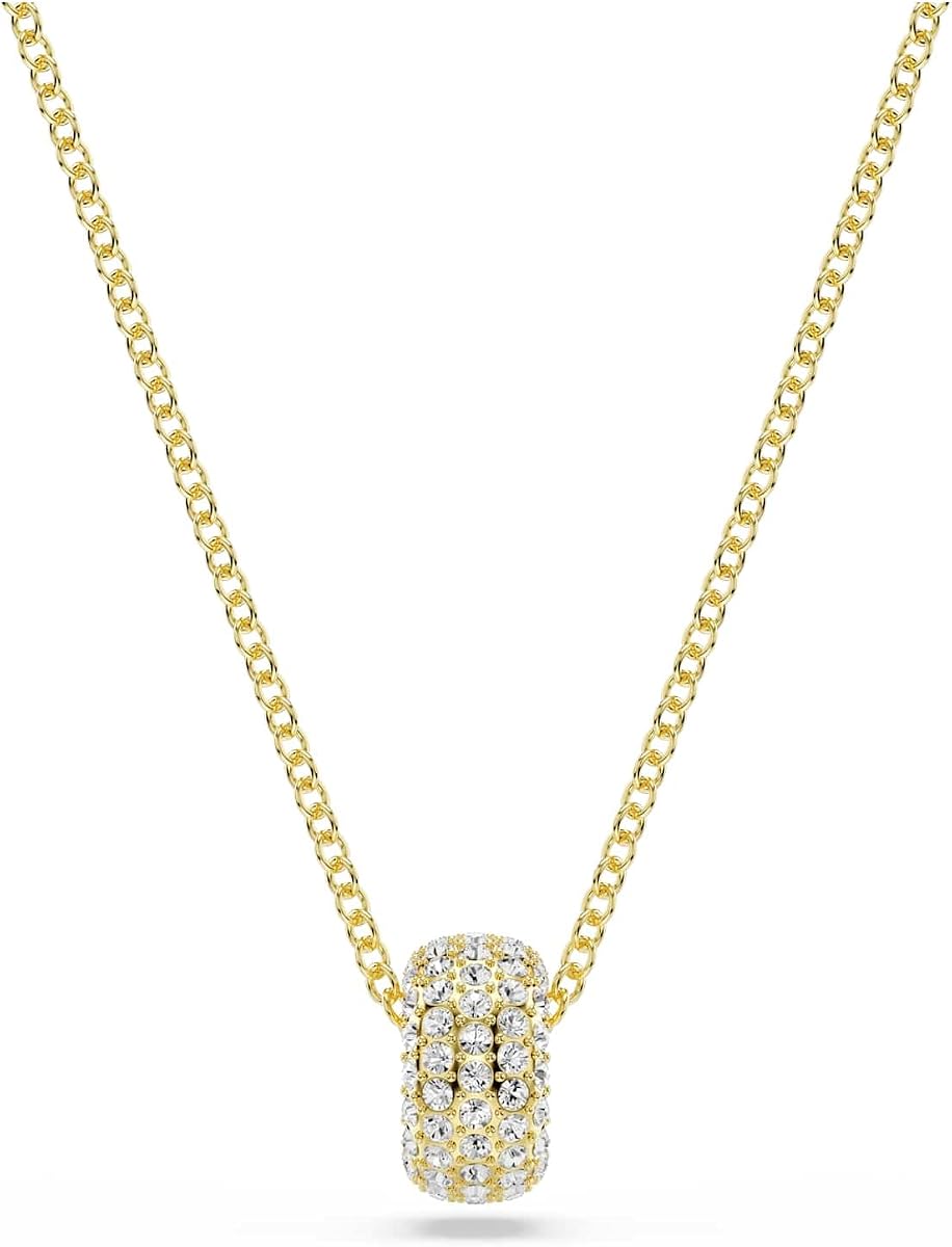 Dextera pendant, White, Gold-tone finish
